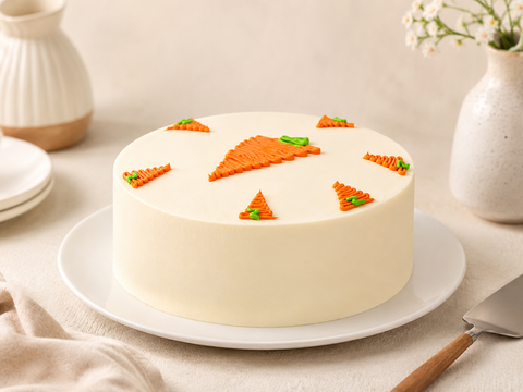 Pastel de zanahoria de Pastelerías Marisa con especias y betún de queso crema, receta casera.