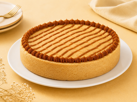 Pay dulce de leche de Pastelerías Marisa, postre artesanal con relleno cremoso y cobertura de dulce de leche.