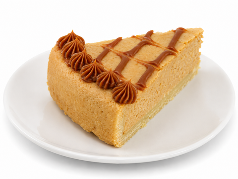 Pay dulce de leche de Pastelerías Marisa, postre artesanal con relleno cremoso y cobertura de dulce de leche.