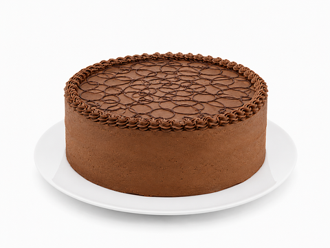 Pastel de chocolate artesanal de Pastelerías Marisa con betún cremoso de chocolate para los amantes del cacao.