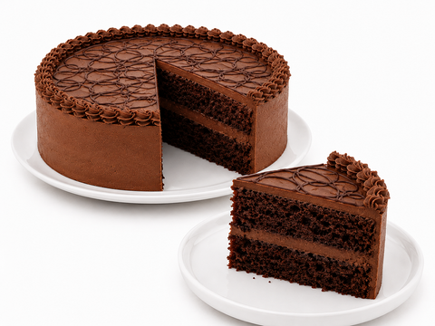 Pastel de chocolate artesanal de Pastelerías Marisa con betún cremoso de chocolate para los amantes del cacao.