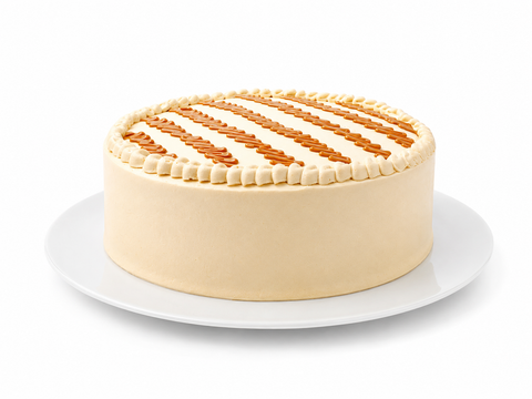 Pastel Dulce de Leche de Pastelerías Marisa bañado en tres leches, relleno de crema pastelera y cubierto con dulce de leche.