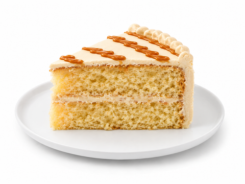 Pastel Dulce de Leche de Pastelerías Marisa bañado en tres leches, relleno de crema pastelera y cubierto con dulce de leche.