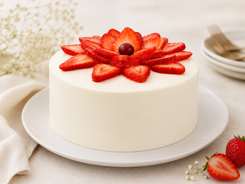 Pastel de fresa sin azúcar de Pastelerías Marisa, opción para disfrutar un postre con menos azúcar.