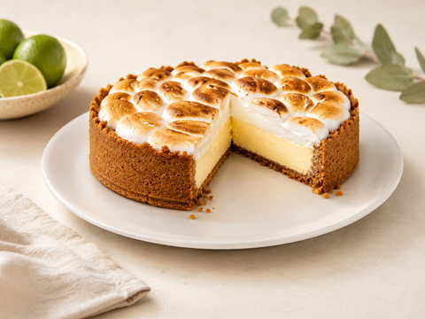 Pay de limón de Pastelerías Marisa, postre artesanal con relleno cremoso de limón y base de galleta.