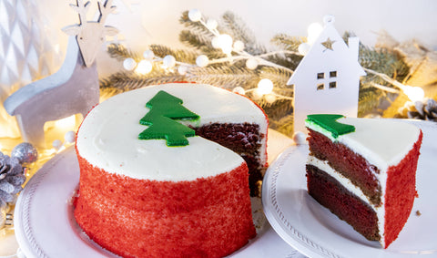 Pastel red velvet de Navidad